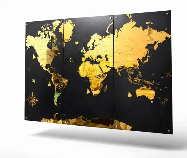 خريطة العالم الذهبية