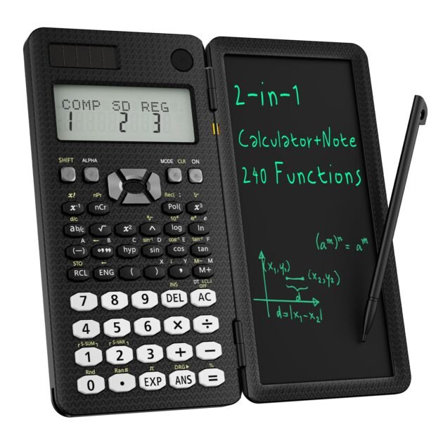 الة حاسبة مدمجة بلوحة LCD